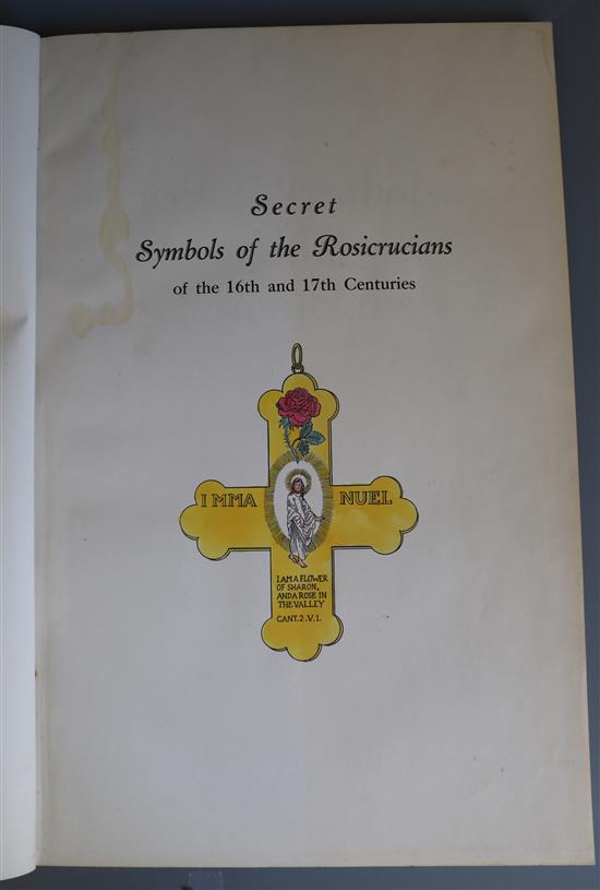 Rosicrucians - Secret Symbols of the Rosicrucians, folio, The Aries Press, Chicago 1935, Lawrence, T.E. - Seven